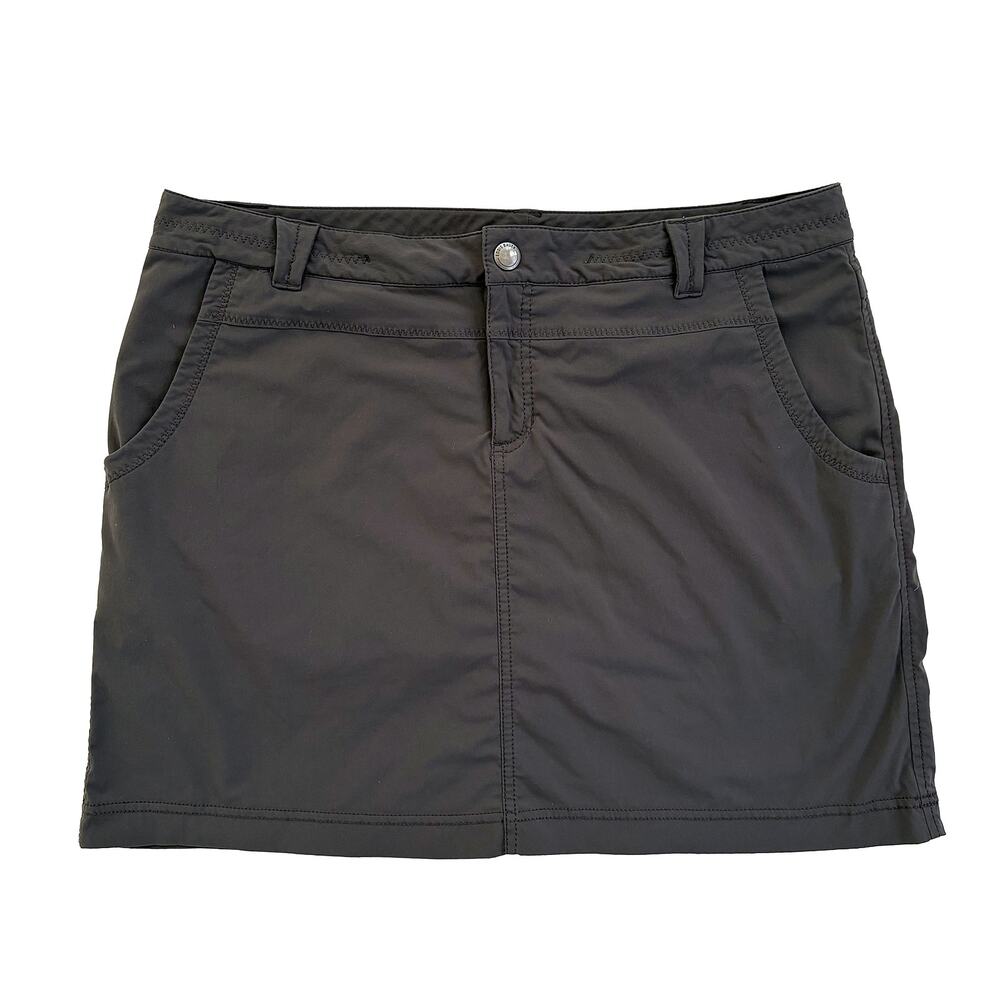 Eddie Bauer Travex Skort Womens 12 Gray Hiking Golf Travel Stretch Skirt